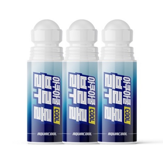 아쿠아쿨 블루 롤 100ml / 쿨링 리커버리 젤크림, 3개