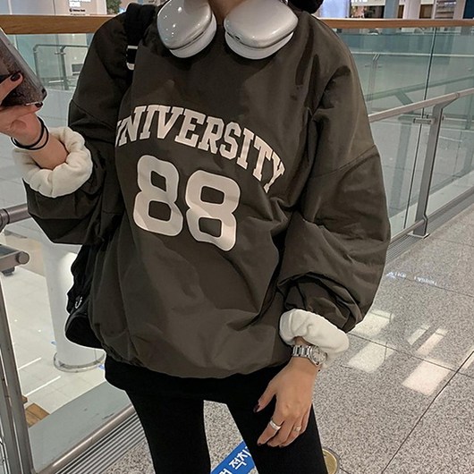 아셀 브이넥 라운드넥 패딩 맨투맨
