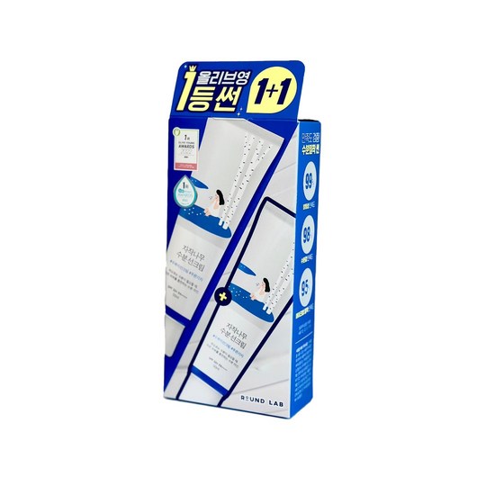 1+1라운드랩 자작나무 수분 선크림 50ml+50ml