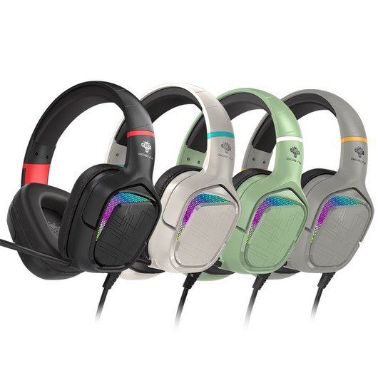 지데빌 G538 WILDCAT 가상 7.1채널 RGB 게이밍 헤드셋, 그린