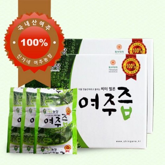 신가네 여주농장 여주즙 2박스 (100ml x 50팩 x 2박스) /청정지역철원생산, 100ml, 2개