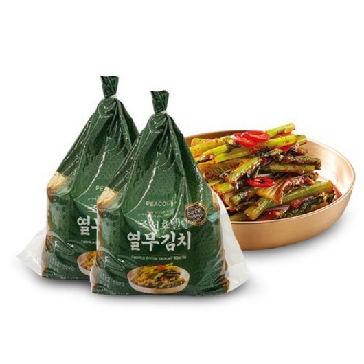 피코크 조선호텔 열무김치(총 3kg), 조선호텔 열무김치 2kg X 2개(총3kg), 2개, 2kg
