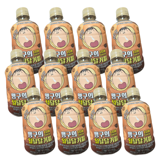 맹구의 덜달달커피 로우슈가 믹스커피 페트음료 280ml x 12개