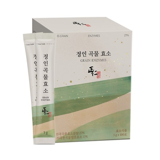 정인 곡물 효소 국내산 곡물 발효 효소 스틱 1박스 100포, 300g