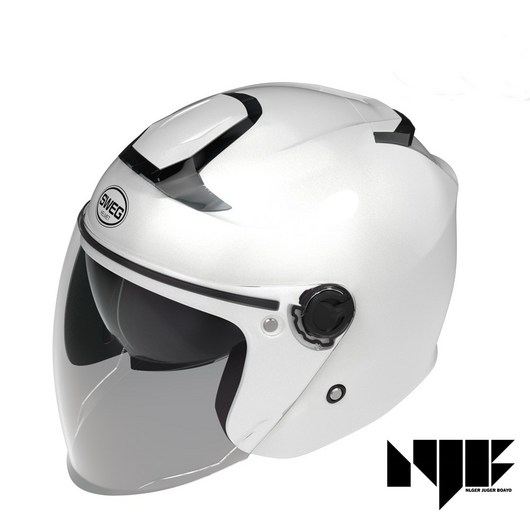 스웨그RS10 오토바이 헬멧 스쿠터 가벼운 오픈페이스 소두핏 초경량 바이크헬멧 1050g, 펄화이트유광, L