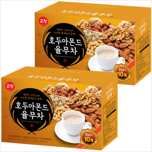 고향호두아몬드율무차110Tx2개, 18g, 110개입, 2개