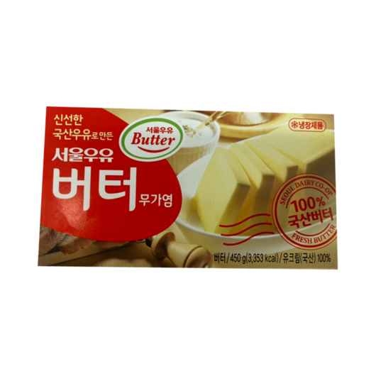 서울우유 무가염 버터 454g(아이스박스포함), 450g, 1개