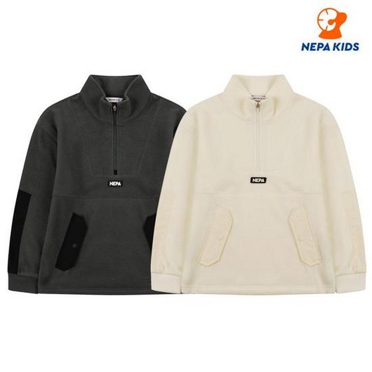 네파키즈 23F/W 스노우맨 플리스 하프집 탑 KJF5307 남성 후리스