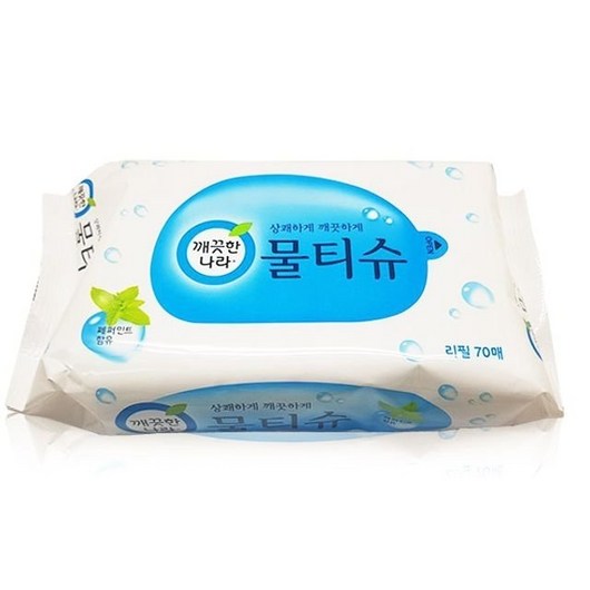 깨끗한나라 페퍼민트 물티슈, 단품, 1개