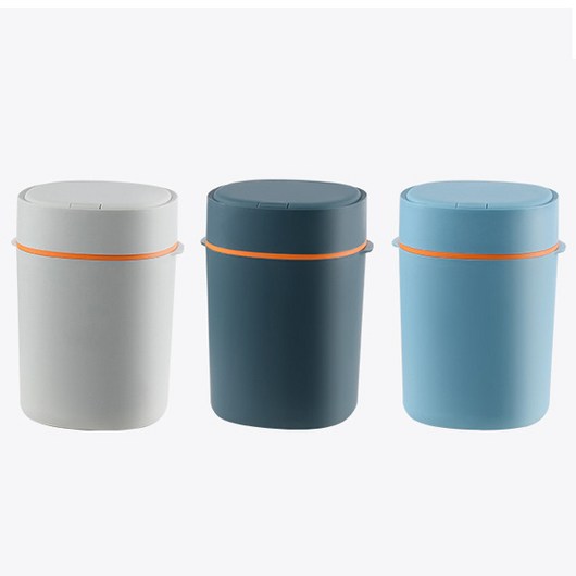 원터치 다용도 휴지통 (13L) 3color 실내 휴지통 음식물 쓰레기통 사무실휴지통, 블루