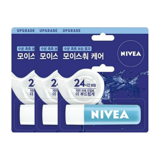 니베아 립케어 립밤, 모이스춰 케어, 4.8g, 6개