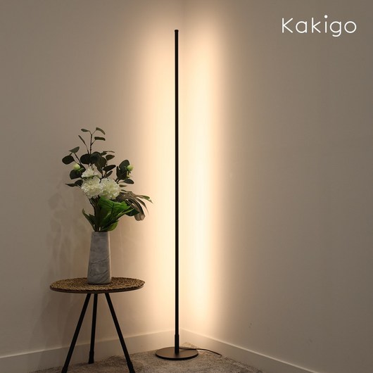 카키고 북유럽 LED 플로어 스탠드 무드등 대, 화이트