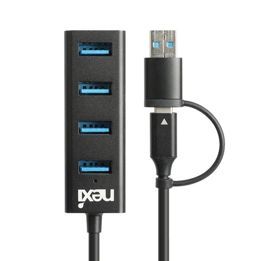 Type-C타입 USB3.0허브 4포트 겸용 멀티 미니 충전 확장 컴퓨터 분배기, 1개