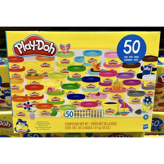 플레이도 찰흙놀이 대용량 50p 세트 어린이집 유치원 답례품, 다양한색, 1kg, 1세트