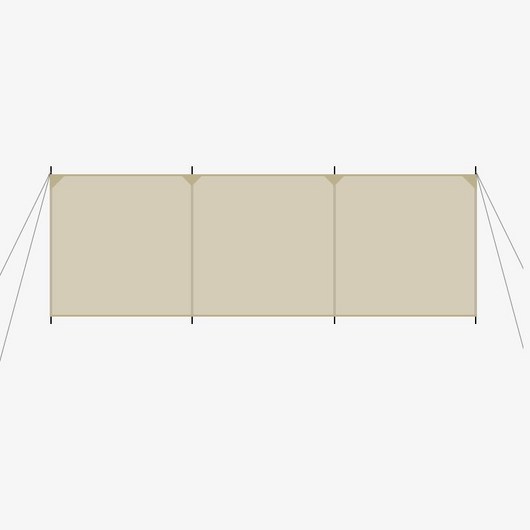 캠핑 윈드브레이크 캠핑윈드스크린 프론트월, 420X140cm 두껍다, 아이보리