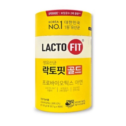 종근당 건강 락토핏 생유산균 골드 50포, 2g, 1박스
