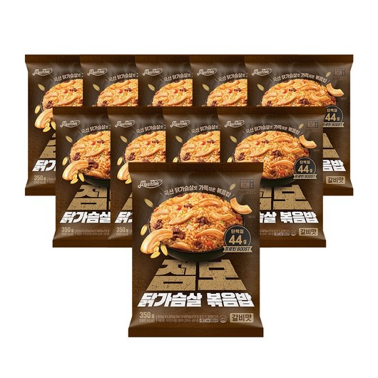 [랭킹닭컴] 맛있닭 점보 닭가슴살 볶음밥 갈비맛, 350g 10개, 350g, 10개