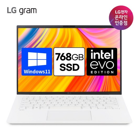 LG그램 14Z90S-GA56K 인텔 울트라5 14인치 윈도우11홈 탑재 노트북, 화이트, 768GB, 16GB, WIN11 Home LG 노트북 14T90R-GA56K