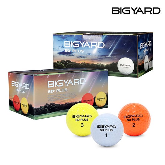 [넥센 정품] 25년형 빅야드 SD+ PLUS 30알 패키지 골프공_2피스, 화이트_30알, white, 1세트, 12개입