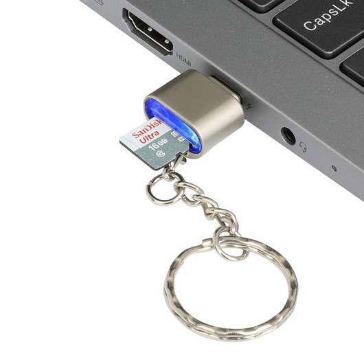 넥시 USB C타입 마이크로 SD 카드리더기, 1개, NX1415/NX-UC20CR