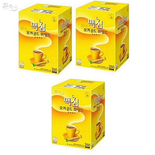 맥심 모카골드 마일드 커피믹스, 12g, 250개입, 3개