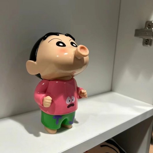짱구 무드등 꿀벌 터치 조명 3가지 모드 인테리어 귀여운 스탠드 사무실 집들이 선물 생일 인형 침대 머리 장식품, 뽀글뽀글 짱구는 못말려(장식)