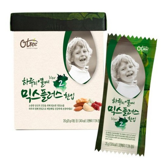 오트리 하루의 열매 믹스플러스 Ver 2 혼합견과, 25g, 60개