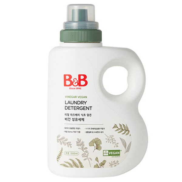 비앤비 비건 섬유 유아 세제, 1.5L, 1개