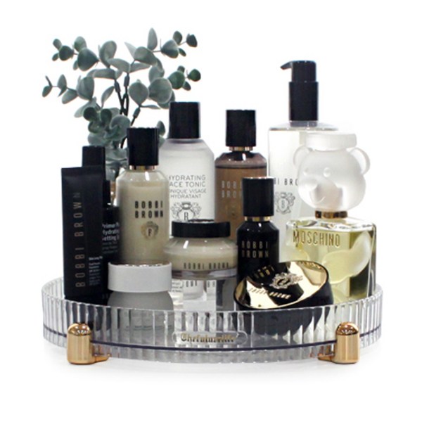 피키픽스 샤이니 회전형 화장품 주방 정리함, 1개, 투명