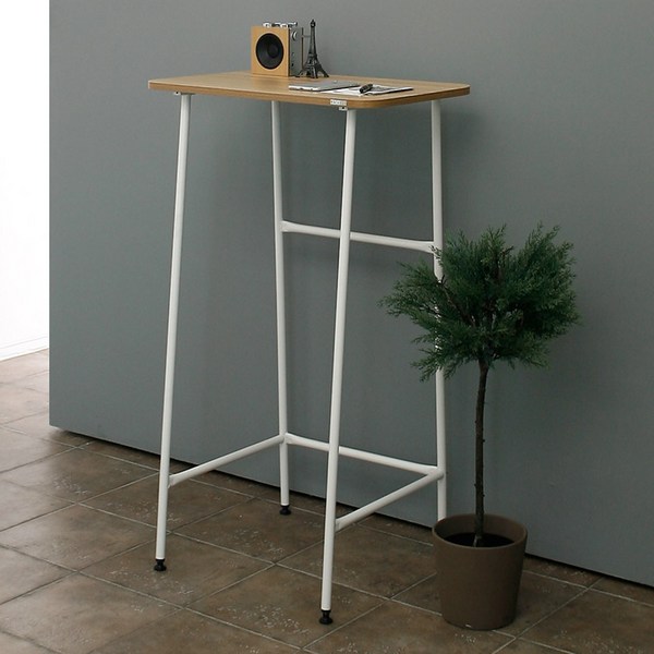 소프시스 스탠딩책상 640, 티크 + 화이트