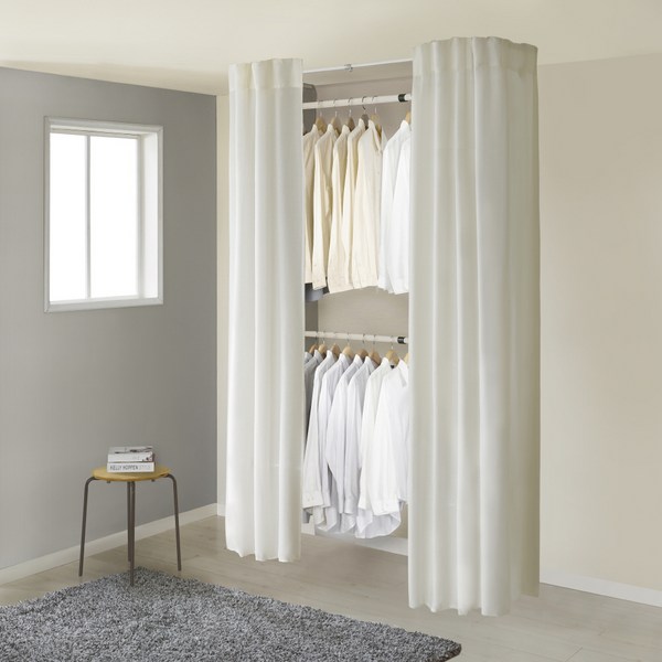 프라임 2단 드레스룸 행거, 크림화이트