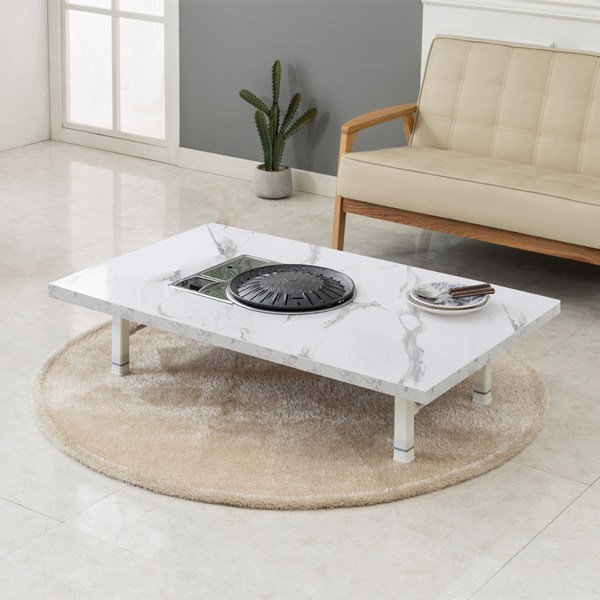  노아가구 리치불판테이블, 마블화이트 