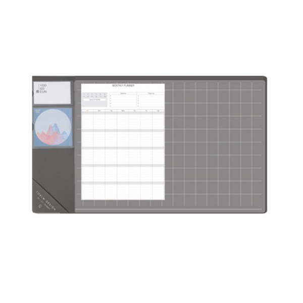 문구백서 베이직데이 논슬립 데스크매트, 그레이