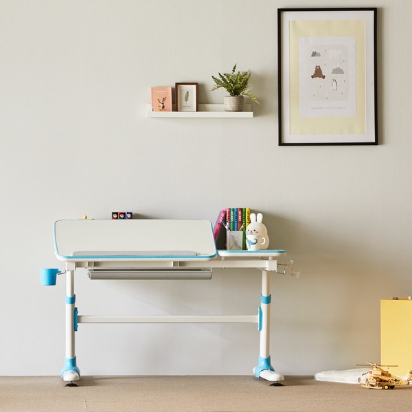  위드그로우 스마트 2.0 높낮이 각도조절 책상 1160, 블루, 1개 