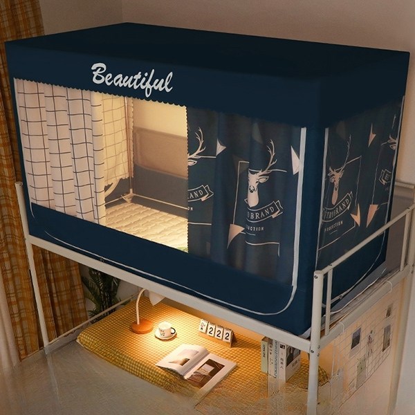 사각 2층침대 커튼 모기장 난방텐트 1.2m, 혼합색상