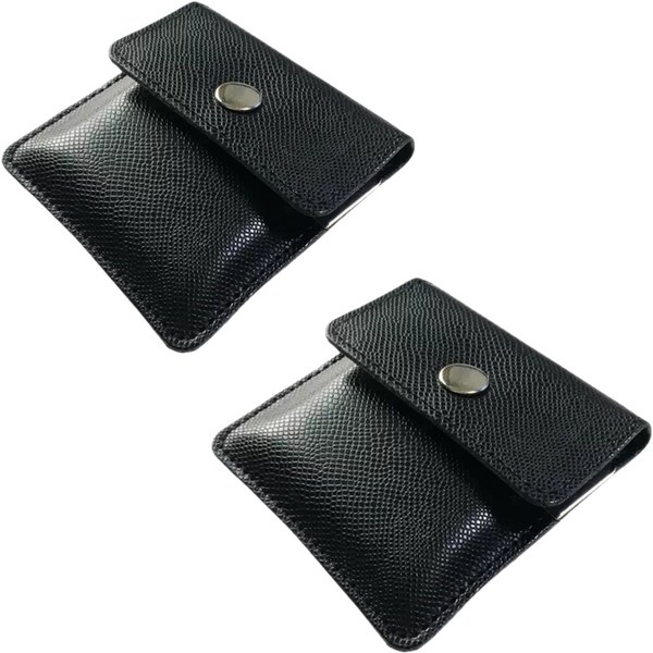  오토크루 매너 포켓 담배꽁초 재털이 지갑 고급형 AC-TW2, 블랙, 2개 