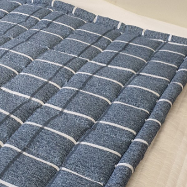 코잠데이 기숙사 캠핑 차박 패드, 체크 블루