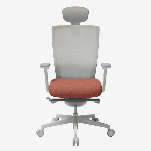  시디즈 T50 컴퓨터 책상 의자 HDA 방문설치, 화이트 + 코랄 