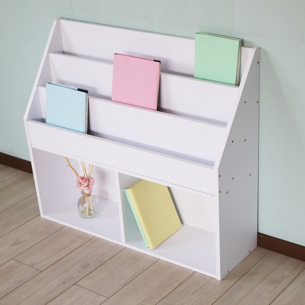  양지가구 전면책꽂이800 책장, 화이트 