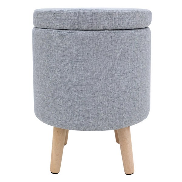 밴프 마인 패브릭 수납스툴, 그레이