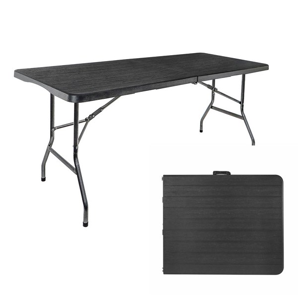  코멧 아웃도어 브로몰딩 접이식 테이블 1800, 블랙 
