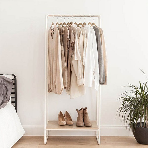  아이리스 프리미엄 모던 선반 스탠드 행거 PI-B1, 화이트 