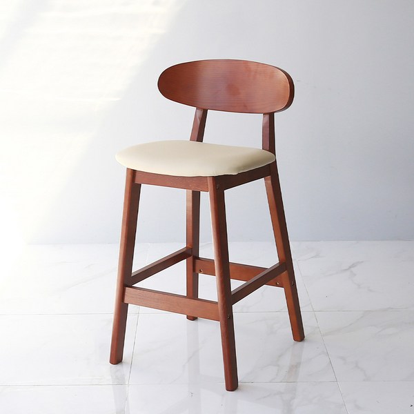  영가구 듀로 원목 홈바의자, 아이보리 