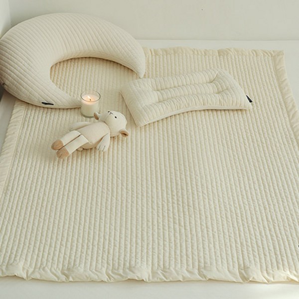 아솜느 유아용 순면 100수 누빔 패드 베이직, 아이보리, 1개