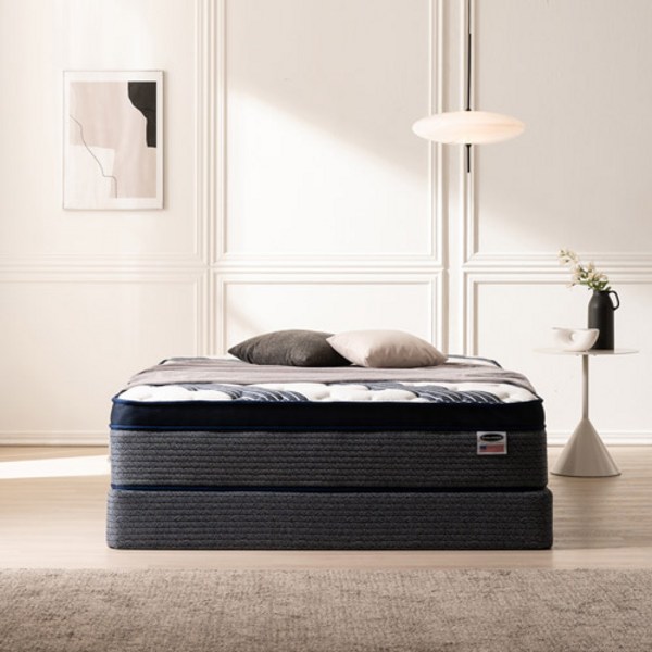 잉글랜더 맨해튼 하드 필로우탑 매트리스 방문설치, 화이트 + 네이비, 300mm