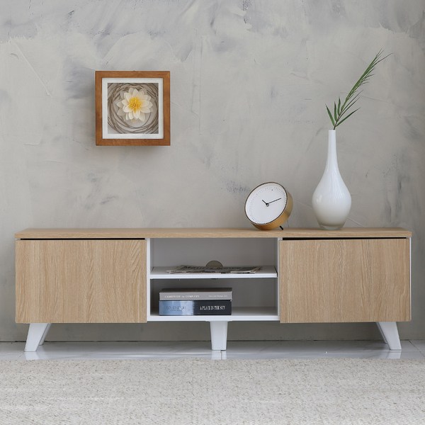  데코퍼니쳐 NEW 다비 거실장 1200 도어형, 우드 