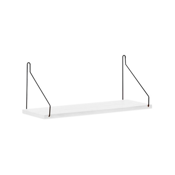 MAME 벽에 붙이는 원목 선반걸이, 화이트