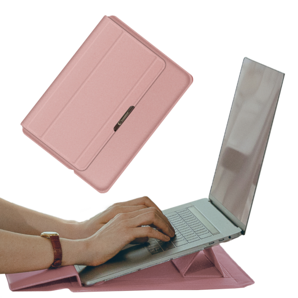  이코노미쿠스 맥북 삼성 LG그램 노트북 파우치 커버 케이스 가죽, 핑크 