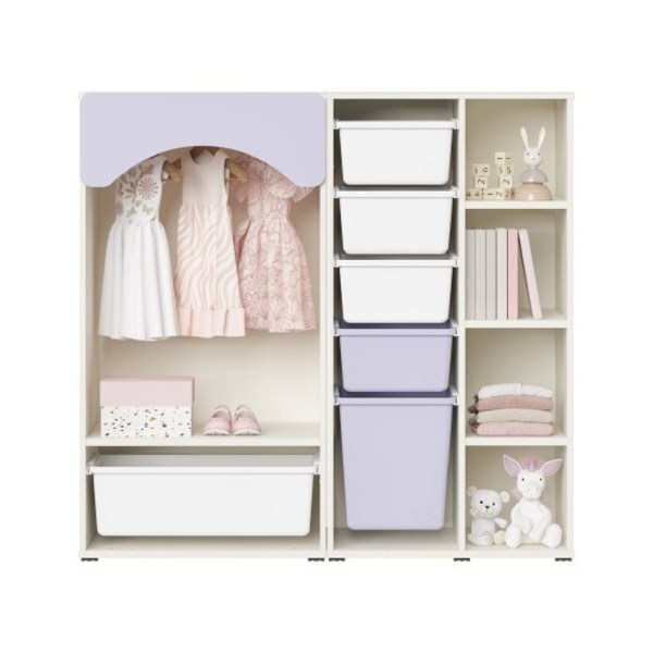 한샘 샘키즈 옷장 1200 B형, G.(몸통)라이트메이플(포인트)민트(G)