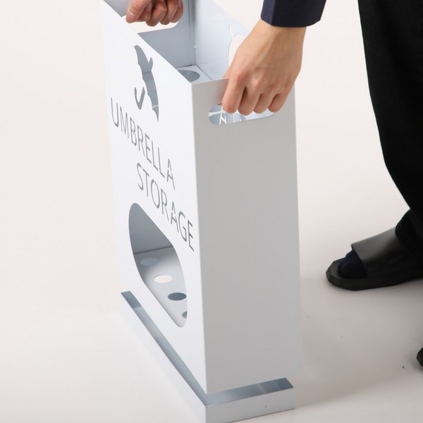  더보이 철제 우산대 신발장 사각 우산꽂이 인테리어 사무실 개업선물, 중형, 1개, 화이트 